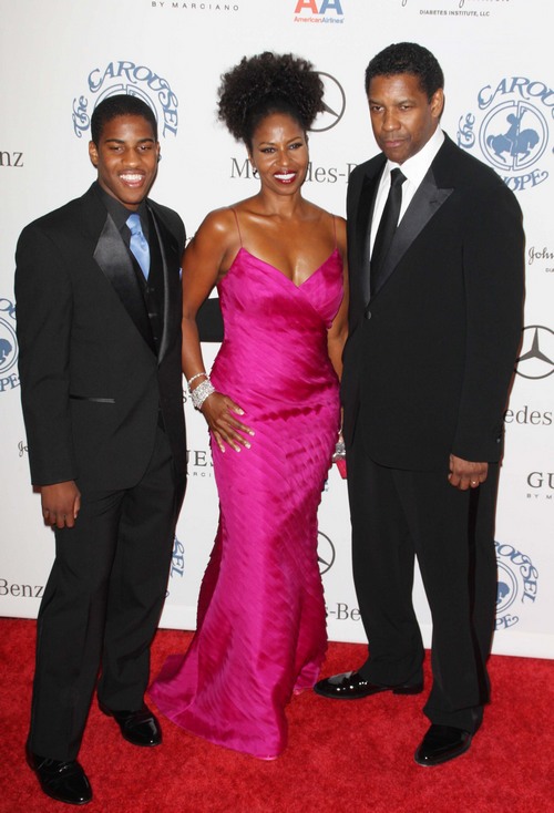 Denzel Washington and family 30th Anniversary Carousel of Hope Ball to benefit the Barbara Davis Center for childhood diabetes, held at the Beverly Hilton Hotel - Arrivals Beverly Hills, California - 25.10.08  Credit: Fayes Vision/WENN