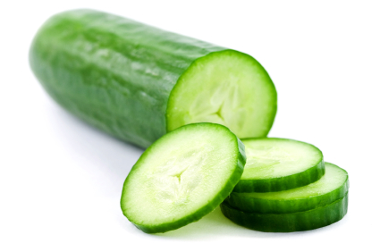 cucumber on the white background