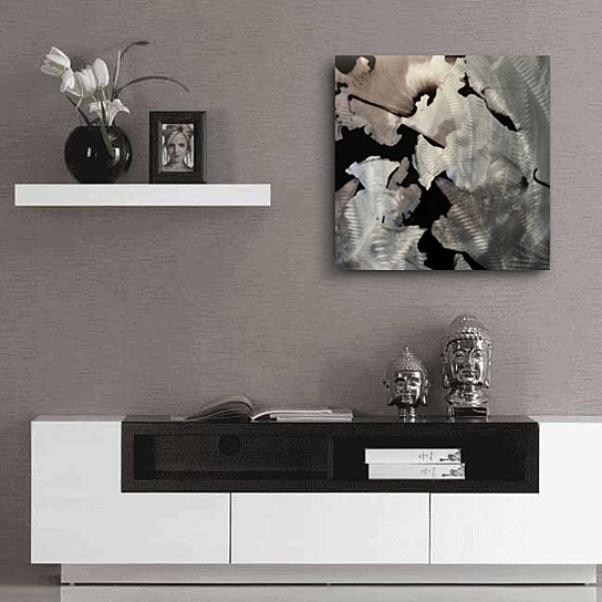 contemporary-metal-wall-art-flower-24x24-in-ultra-modern-artwork-home-decoration-in-silver-and-black-gray-silver-art-decor