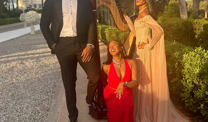 Cuppy Dazzles With Anthony Joshua & Naomi Campbell For Wedding of the Year