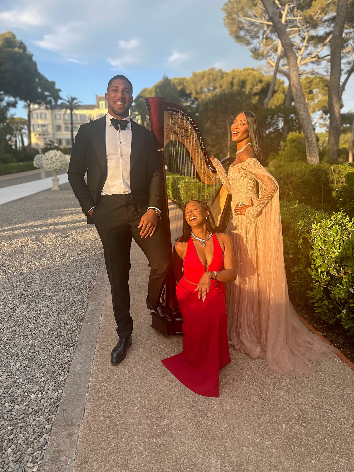 Cuppy Dazzles With Anthony Joshua & Naomi Campbell For Wedding of the Year